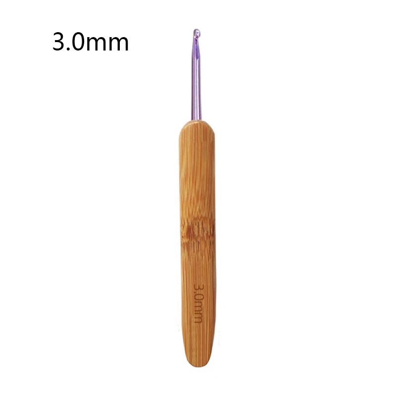Agulhas De Tricô De Bambu para Artesanato DIY, Ganchos De Crochet, Bordados, Tricô De Madeira, Ferramentas De Tecer, 2.0-6.0mm, 1PC - Image 1