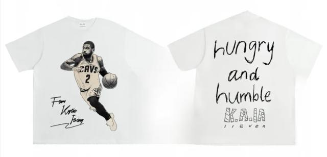 Camiseta Algodão Kyrie Irving Manga Curta 100% Algodão Moda Verão