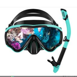 Óculos De Natação Com Tampa Do Nariz, Máscara De Mergulho, Snorkel - Image 1