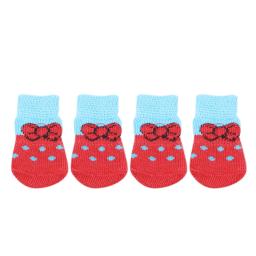 Criativo animal de estimação suprimentos cão de estimação filhote de cachorro gato sapatos chinelos antiderrapante meias pet bonito interior para pequenos cães gatos botas de neve meias - Image 3