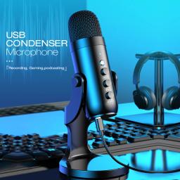 Haomuren-Microfone Condensador USB Profissional, Microfone de Gravação de Estúdio para PC, Computador, Telefone, Jogos, Streaming, Podcasting, K66 - Image 1