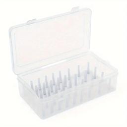 Caixa de Linhas De Costura Transparente Estojo De Armazenamento De Bobinas Organizador De Carretel De Agulha Acessórios Domésticos DIY 42 Eixos 1Pc - Image 3