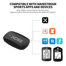 XOSS-Wireless Chest Strap Heart Sensor, Monitor HRM, Bluetooth, ANT +, Bicicleta Inteligente, Saúde, Fitness, Ciclismo, Corrida, X2 - Image 2
