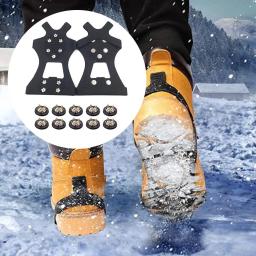 Anti Slip Durable Snow Spikes, Grippers de gelo para botas, Crampons, Cleats Overshoe, 1 par - Image 4