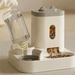 Alimentador automático com dispensador de água para animais de estimação, grande armazenamento de alimentos, tigela de comida, acessórios para filhotes, alimentador para cães e gatos - Image 5