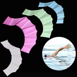 Nadadeiras de silicone para homens e mulheres, luvas de dedo, equipamento de pás, dedo nadadeira, esporte de piscina, treinamento profissional, criança - Image 4