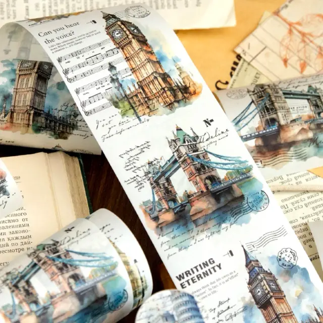 Fita Adesiva Decorativa de Papel: Conjunto de 6 Peças da Série Relíquias, Estilo Bonito e Adorável