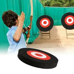 Sportfunsf novo tiro com arco alvo esportes 25*25*3cm tiro com arco preto/branco espuma alvo prática alvo prático durável - Image 1