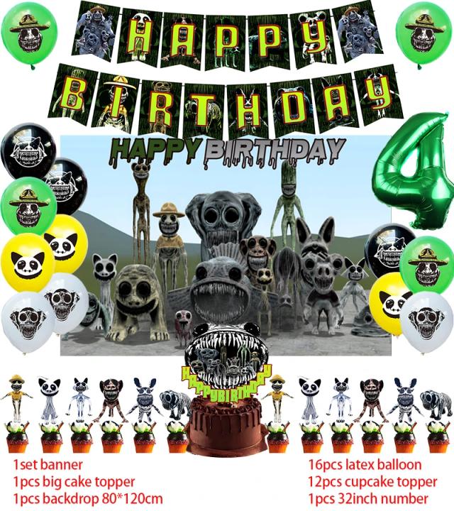 Decoração Criativa para Festa de Aniversário: Animais Mutados com Tema Zodíaco, Balões, Bandeiras e Topper de Bolo para Meninas e Chuva de Bebê