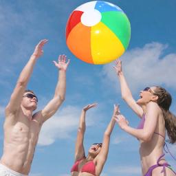 Bola de praia colorida inflável, festa na piscina, jogo aquático, esportes de praia, brinquedos divertidos para crianças, 3 peças - Image 4