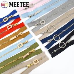 Meetee-Zíperes de metal para roupas e sacolas, fechos de fechamento automático, fecho de bolso Zip, material de costura, 15 cm, 18 cm, 20 cm, 25 cm, 30cm, PCes 3 - Image 1