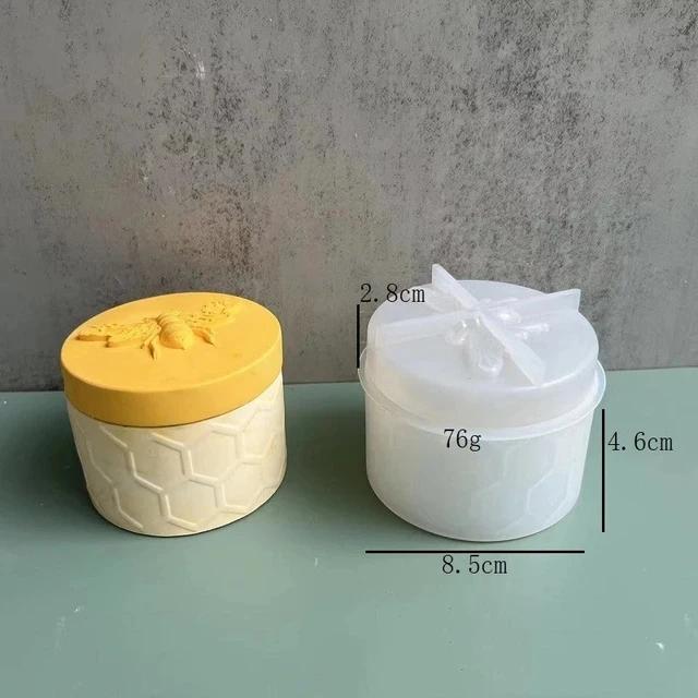 Moldes de Silicone para Artesanato DIY, Gesso Mel Abelha Jar Cogumelo Concreto Epóxi Vela Pote, Caixa De Injeção Molde, Artesanato, Home Decor Presente - Image 1