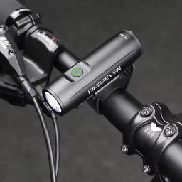KINGSEVEN-Luz LED Frontal para Bicicleta, USB Recarregável, Farol de Ciclismo, Lanterna de Bicicleta, 400lm, 2000mAh - Image 1