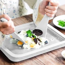 Multifuncional Ice Cream Maker Pan, prato de comida, durável laminado, DIY caseiro, gelado de iogurte congelado, ferramenta de cozinha, frio, doce, frito - Image 1