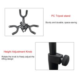 Altura ajustável Guitar Stand, piso dobrável tripé, Ukulele Guitar Hanger, suporte para várias guitarras, atacado - Image 4