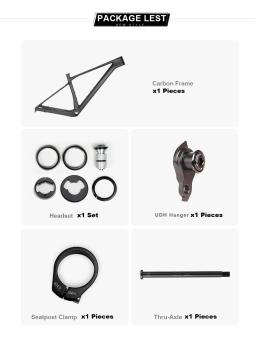 Spcycle 2025 novo quadro de bicicleta de montanha de carbono t1000 udh cabide 12x148mm impulso roteamento interno completo 29er mtb quadro de carbono - Image 6