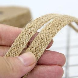Cabos de cânhamo lisos trançados 10m, fita de serapilheira 8mm 12mm 18mm, corda de juta natural, fecho, decoração de casamento diy, fitas artesanais - Image 3