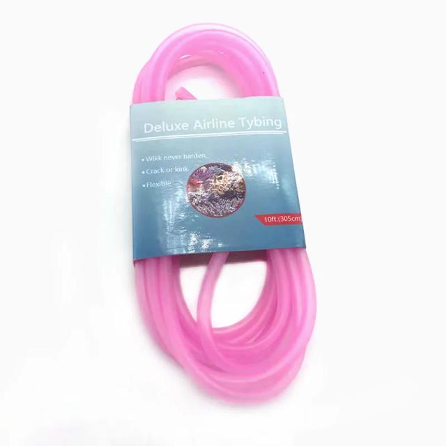 Bomba de Oxigênio Colorida para Aquário com Mangueira e Pedra - Tubo Alta Qualidade 4mm, 305cm