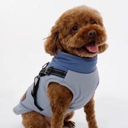 Casaco impermeável com arnês para cães pequenos e grandes, roupas para animais, casaco quente, roupas chihuahua, fantasias de cachorro, inverno - Image 5