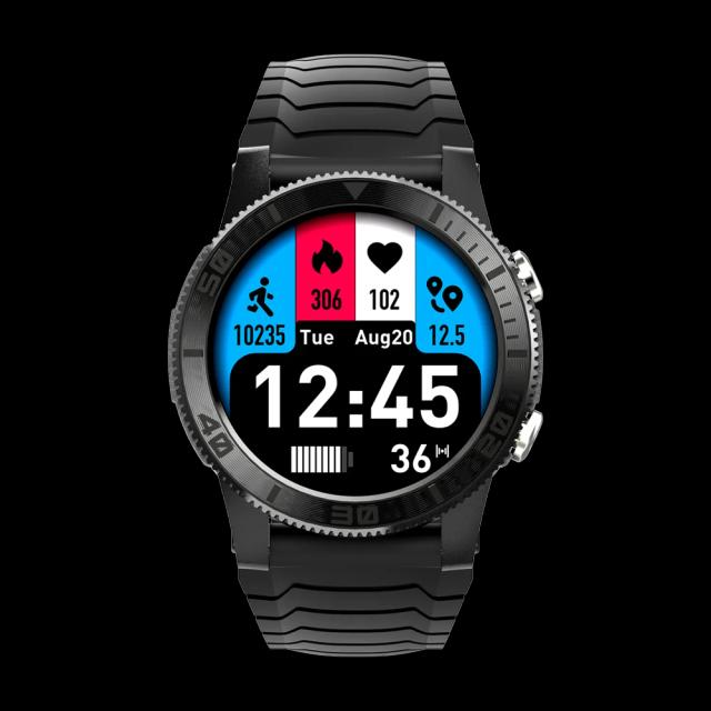 Relógio Inteligente Vwar GPS Masculino com Monitor de Pressão Arterial, Pulseira de Fitness IP68 à Prova d'Água para Esportes ao Ar Livre - Compatível com Android e iOS