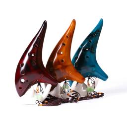 Flauta Cerâmica Ocarina para Decoração Doméstica, Porcelana de 12 furos Alto C, Instrumentos Musicais, Pode Ser Usado Como Presentes, 3 Cores - Image 2