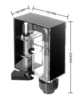 Marinha Fonte Vermelho Preto Overflow Box, companheiro Acrílico Fish Tank Circulating Water Pump Return Box, caixa de conexão - Image 6