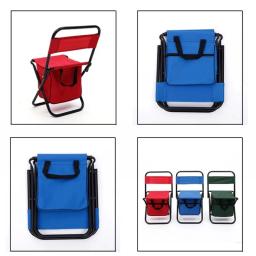 Cadeira de acampamento dobrável portátil com caixa de armazenamento cadeiras de acampamento ao ar livre cadeiras de praia viagem lazer assento de piquenique com armazenamento - Image 4