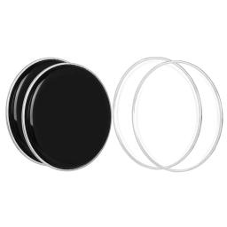 Pele de tambor para bateria ou jazz tambor percussão instrumento, preto, transparente, filme de poliéster, acessório, 2 pcs, 8" - Image 3
