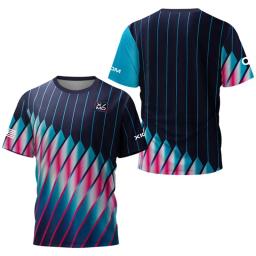 T-shirt de treinamento esportivo gráfico colorido para homens e mulheres, leve e respirável, top de secagem rápida, tamanho asiático, tênis e badminton - Image 3