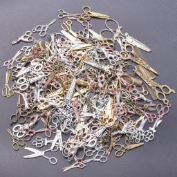 10/20/30/50pcs DIY Ferramenta Tesoura Charme Para Fazer Jóias Acessórios Mix Clipper Pedant Handmade Componentes Materiais Breloque - Image 3