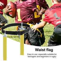 Ajustável Bandeira Cintos de Futebol, Resistente ao Desgaste, Amplamente Utilizado, Espessamento Webbing, Bandeiras de Cintura, Suprimentos Esportivos, Cor Vibrante, 2pcs - Image 1