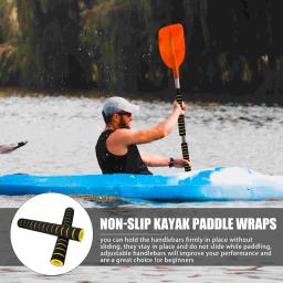 Luvas de borracha antiderrapantes para caiaque remo, tampa de borracha para canoa lidar com protetores, 2 peças - Image 6