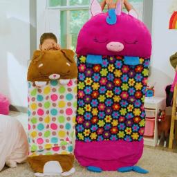 Saco de dormir infantil com travesseiro, saco de pelúcia confortável infantil, saco de dormir quente, animal, meninos, meninas, presente de aniversário, macio - Image 5