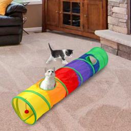 Tubo de túnel dobrável para gato, treinamento de gatinho, brinquedo divertido interativo, brinquedos entediados para cachorrinho e gatinho, suprimentos para animais e acessórios - Image 1