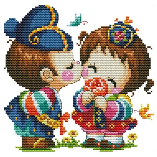 Kits de Bordado à Mão para Crianças com Personagens de Desenhos Animados em Ponto Cruz - Diversas Opções em Tecido Impresso 14ct, 16ct e 11ct