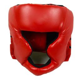 Capacete de boxe de couro para adultos e crianças, karatê, muay thai, sanda, treinamento, guarda-cabeça, taekwondo, novo - Image 1