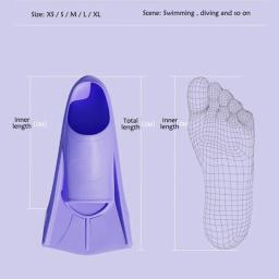 Nadadeiras de Natação e Mergulho para Homens e Mulheres, Nadadeiras De Silicone, Conjunto De Mergulho Curto, Suprimentos De Natação - Image 5
