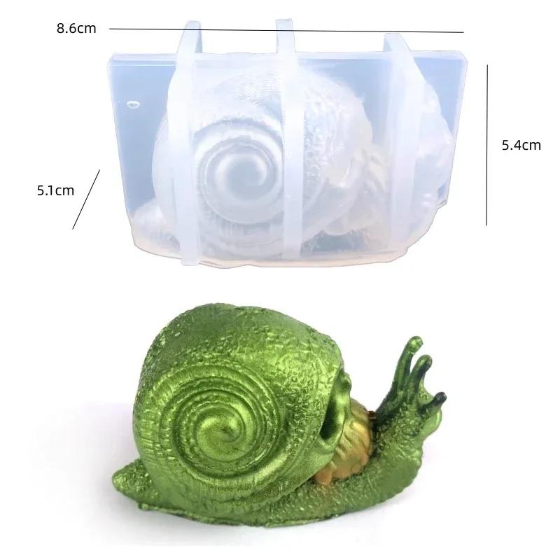 Caracol Vela Silicone Moldes, Artesanato Arte Ornamento, Gesso Gesso Caracol com Esqueleto, Casca Do Crânio, Molde De Resina Epóxi - Image 1