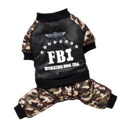 Casaco de Inverno Quente Customes para Cães Pequenos, Macacão Filhote Engrossar, Camuflagem FBI Big Dog Coat, Pet Roupas, Grande, S a 9XL - Image 6