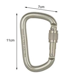 D-Shaped High Load-Bearing Mosquetão de Aço, Escalada Main Lock para Montanhismo, Resistente ao Desgaste, Fivela de Segurança Durável, 45KN - Image 3