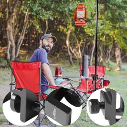Camping Lantern Stand Clip para Light Pole, Fixação de mesa Braçadeira de liga de alumínio Suspensão ao ar livre Suporte de lâmpada Desktop - Image 3