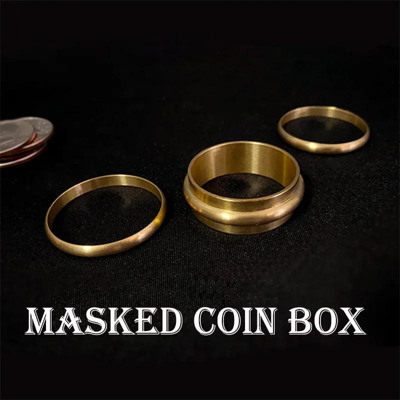 Caixa de moedas mascarada para truques mágicos, ilusões Gimmick Adereços, Produzir Mentalismo, Drum Box Magica, Truques Close-up, Aparecer Mágica - Image 1