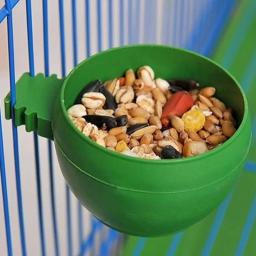 Mini Tigela De Comida E Água De Plástico para Papagaio, Alimentador Para Aves, Pombos Gaiola, Sand Cup, Acessório De Alimentação, Verde, 3 Pçs/set - Image 2