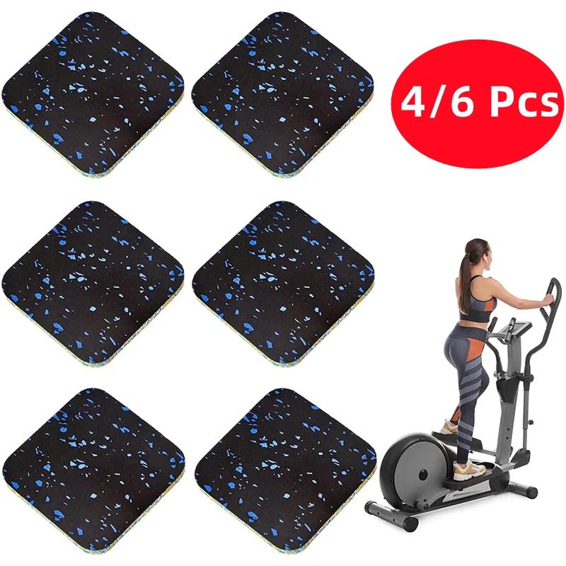 Esteira de borracha para ginásio em casa, Almofadas de proteção para piso, Equipamento de exercício para Fitness, 4 pcs, 6 pcs - Image 1