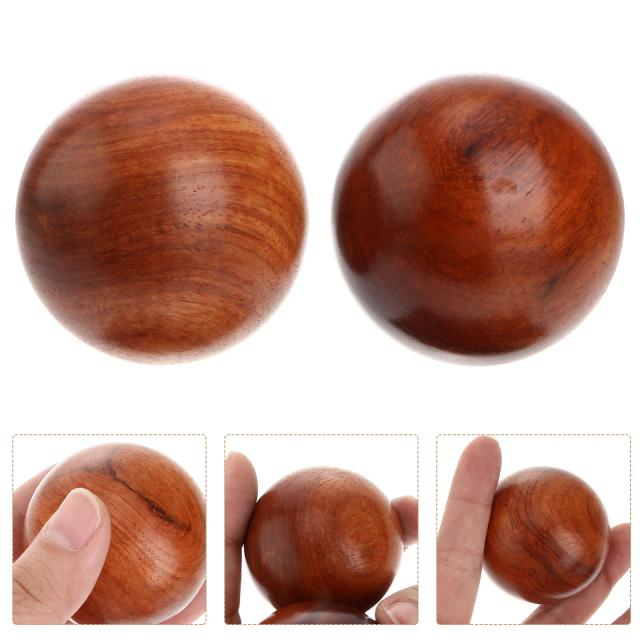 Massagem Relaxante com Massageador de Madeira e Bolas de Exercício para Estiramento Muscular dos Pés - Kit com 2 Peças para Alívio do Estresse e Fitness para Adultos