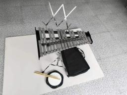 Glockenspiel Xilofone Bell Kit, Kit de percussão profissional para adultos, 8 Polegada Drum Practice Pad, 32 Nota - Image 2