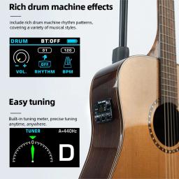 1 conjunto GGP-05 afinador digital captador lcd digital captador peças de guitarra acessórios com microfone para guitarra acústica elétrica - Image 3