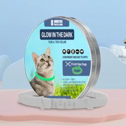Coleira Luminosa para Pulgas e Tiques para Animais de Estimação, Tamanho Ajustável, Fluorescente, Cães e Gatos, Proteção até 8 Meses - Image 6