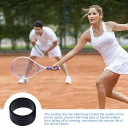 Tênis Raquete Grip Band, elástico anel de borracha, Punhos de raquete, Antiderrapante, Badminton - Image 3