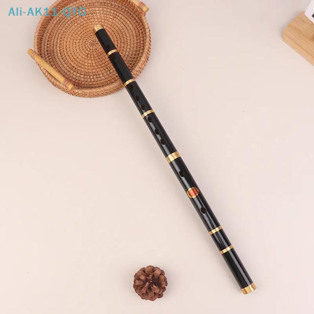 Flauta de Bambu Transversal 6 Furos Chave F Som Folclórico 52.8cm